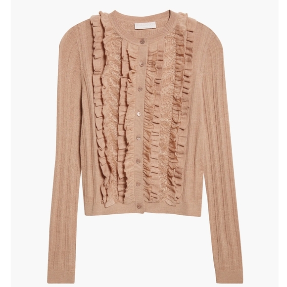 Ulla Johnson Beige Ruffle Cardigan - Picture 10 of 12